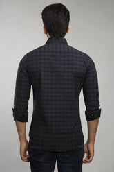 Black & Blue Checked Casual Shirt CM-YD-2632 CS